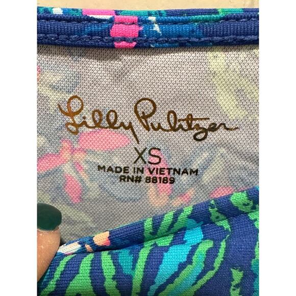 Lilly Pulitzer Braedyn UPF50+ Dress Eclipse Blue Serenade In The Shade XS - Picture 4 of 5